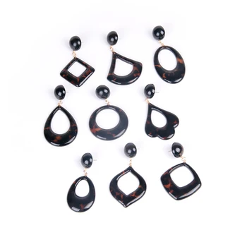 

GuanLong Trendy Long Dangle Resin Earring for Women Big Geometric Acrylic Drop Earrings Multiple Styles Fashion Jewelry Brincos