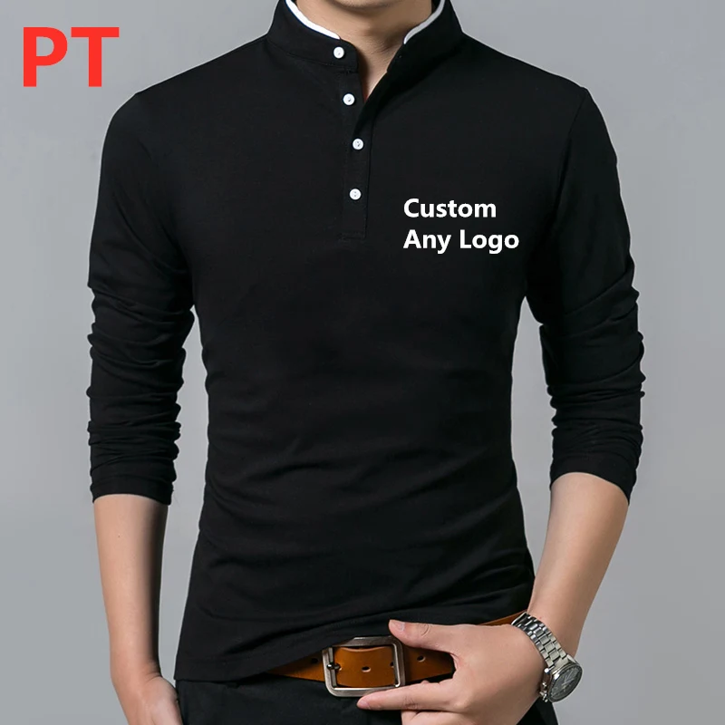 PT Men Sweaters Thin Spring Autumn Pullover Sweater Cashmere Wool Sweaters Man Harajuku Casual Knit Long Sleeve Stand Collar - Цвет: Black