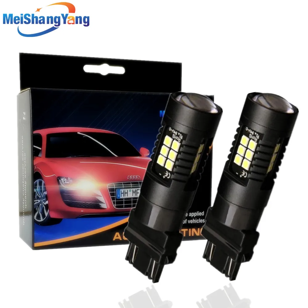 

2pcs T25 3157 P27 7W LED Bulbs Super Bright Car Brake Stop Turn Signal Lights White Red Amber Auto Lamp 12V-24V
