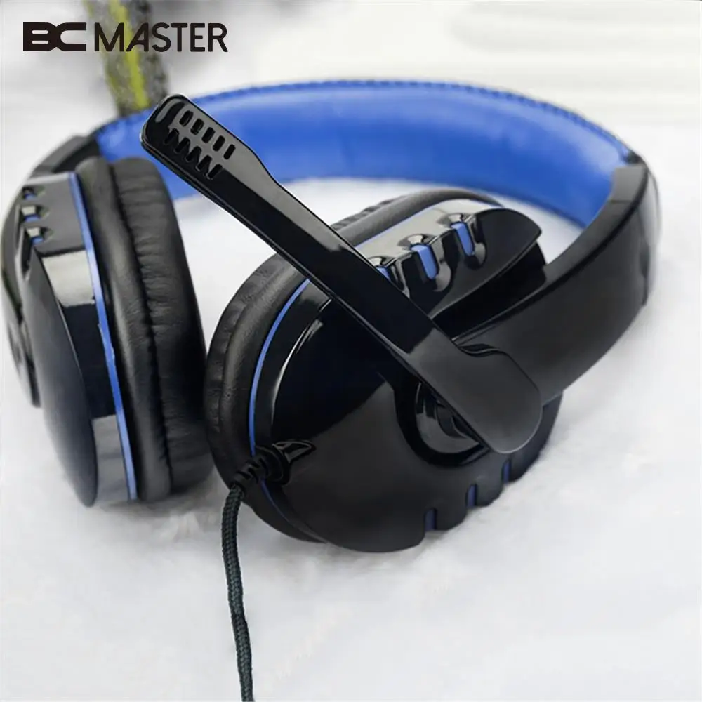 Накладные наушники BCMaster с USB разъемом 3 5 мм стереогарнитура для игр микрофоном ПК