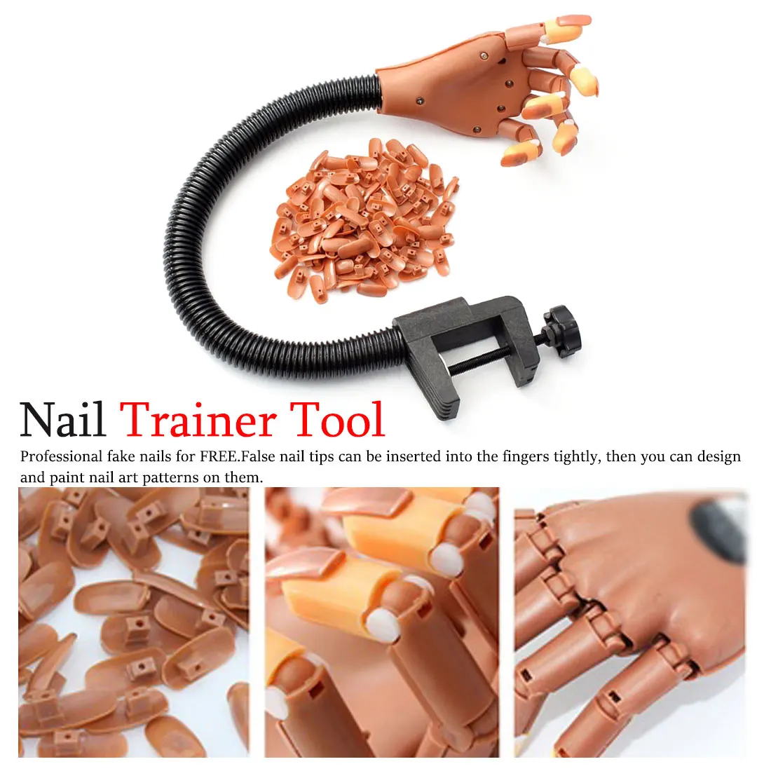 

1 pcs Makeup Nail Art Training Hand Adjustable Size Practice Model Tool
