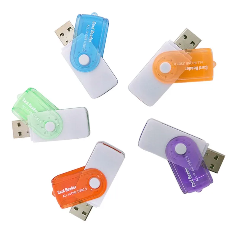 All in one USB 2.0 Micro SD/TF M2 MMC SDHC PRO Duo Memory Card Reader Adapter EF