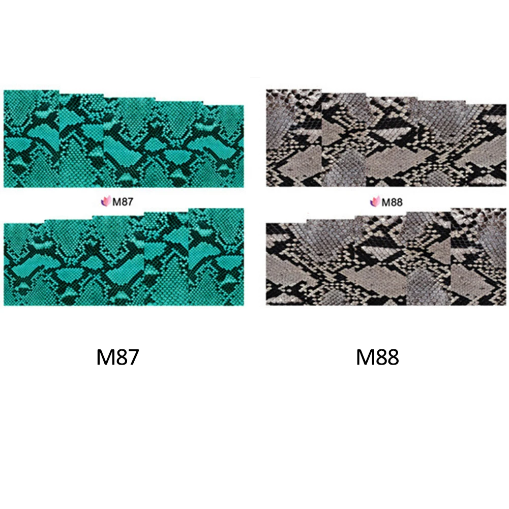 Уникальные Наклейки для ногтей змеиная кожа Водные Наклейки ультратонкие водяные наклейки переводные наклейки для ногтей DIY
