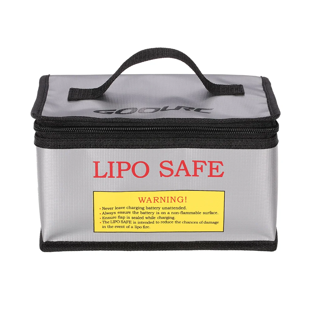 22 * 16 12cm High Quality Glass Fiber RC LiPo Battery Safety Bag Safe Guard Charge Sack Protection Box Silver | Игрушки и хобби