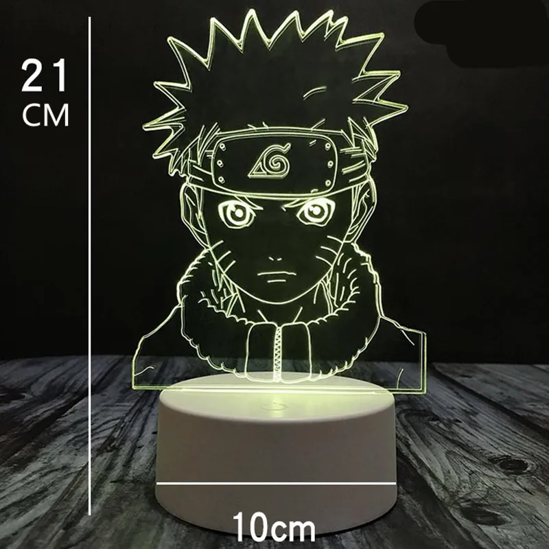 

Naruto Sasuke 3D Stereo Remote Control 6 Color Conversion Night Light Visual Stereo Lamp With LED Light Model Toy M525