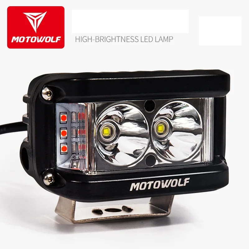 

MOTOWOLF 12v-72v 20W LED Spot Light Motorcycle ATV Boat Off Road Waterproof Headlight with switch and Bracket For Honda Yamaha