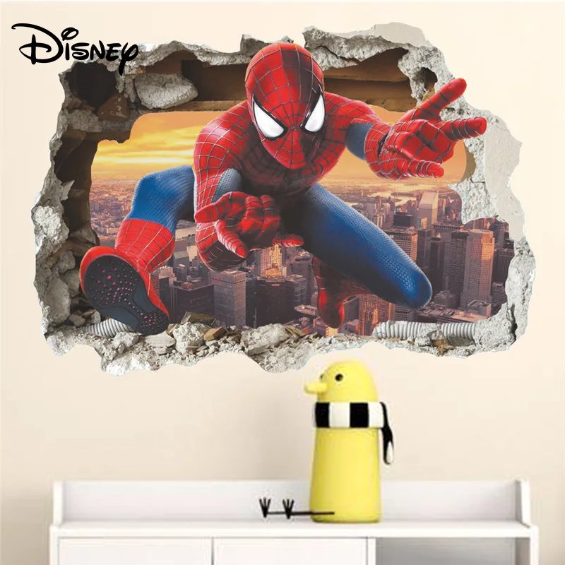 Дисней Человек-паук наклейки детская комната фон украшения наклейки гостиной диван украшения наклейки