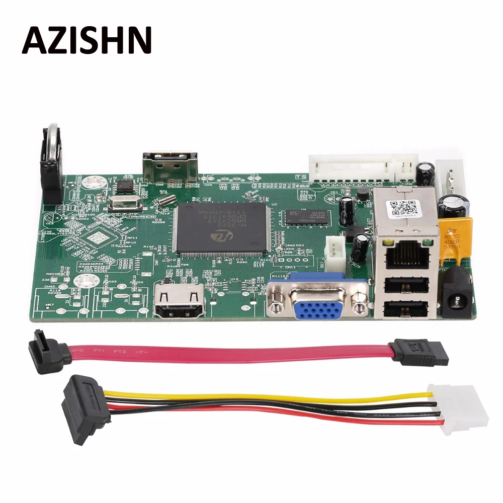 

AZISHN 4CH 1080P /8CH 960P Security Network NVR Recorder Board ONVIF P2P CMS XMEYE Email Alert Motion Detection Mini NVR Board