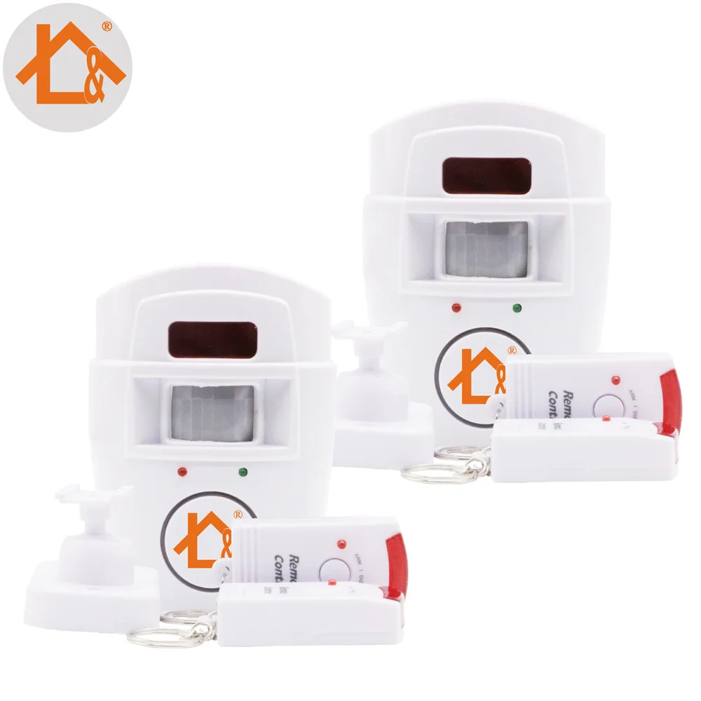

Home Security PIR MP Alert Infrared Sensor Anti-theft Motion Detector Alarm Monitor Wireless Alarm system+2 remote controller