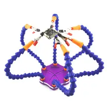 Инструменты для пайки с тремя ручками, 6 гибких рычагов, шестирычажная паяльная станция с поворотным зажимом для радиоуправляемого дрона, Pu