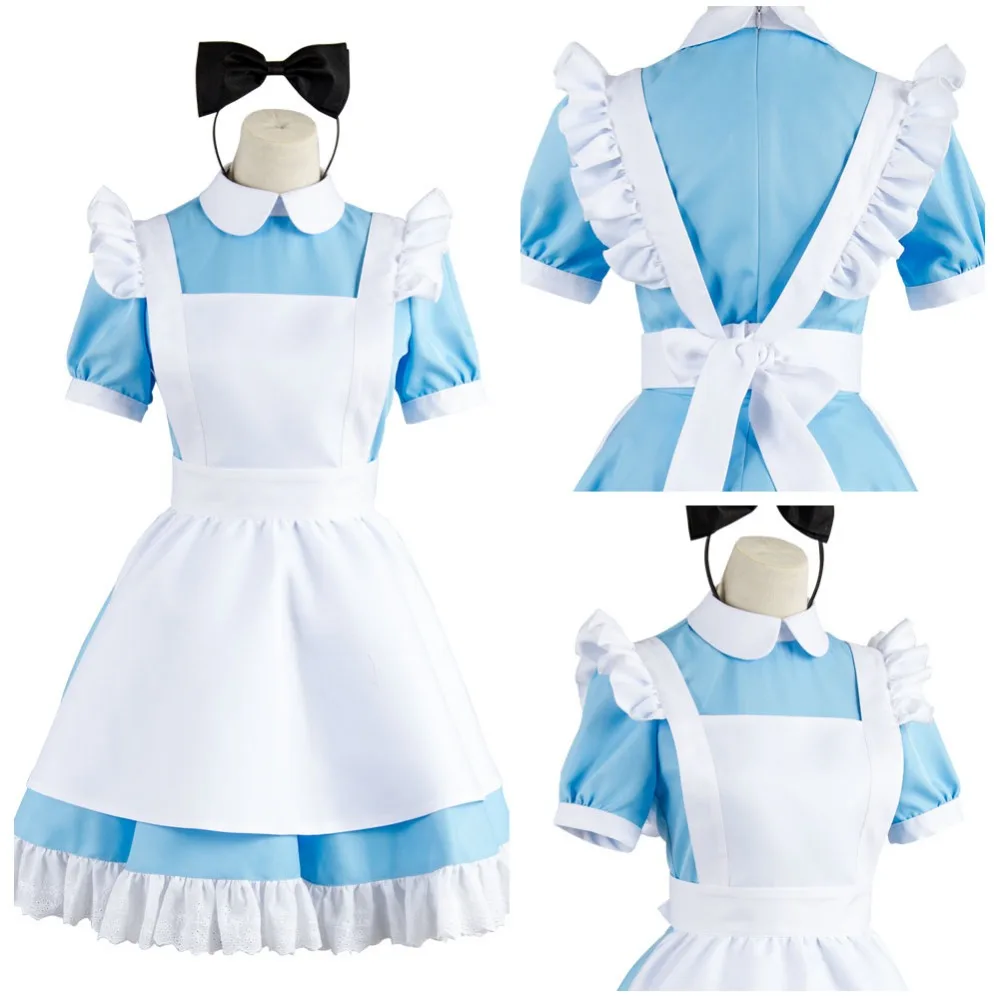 

Alice In Wonderland Cosplay Costume Adult Women Alice Dress Halloween Carnival Party Cosplay Costumes