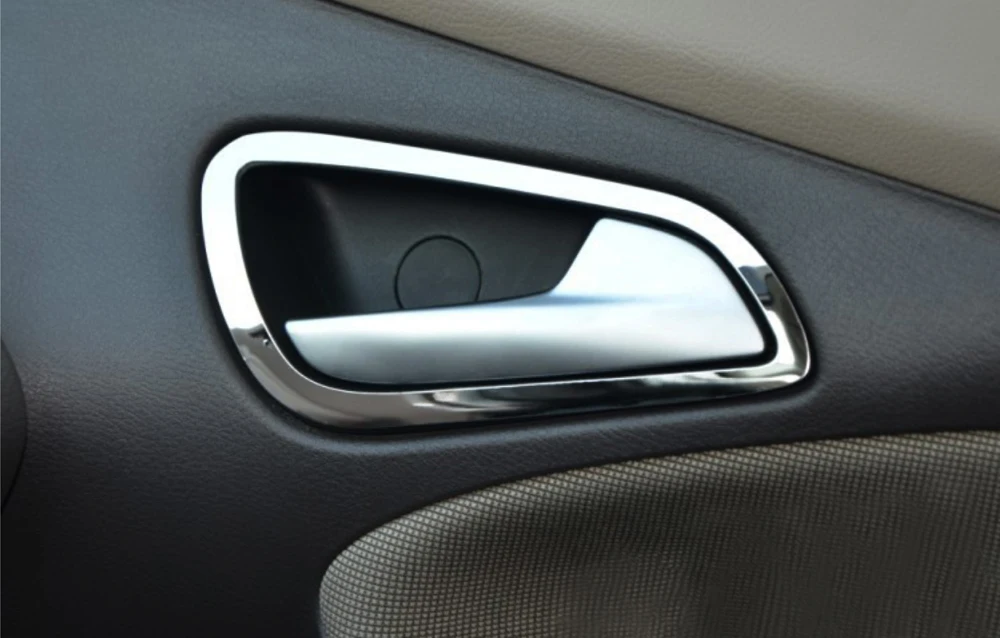 4 шт. Нержавеющая сталь межкомнатные двери ручной обхватив наклейки украшения кольца для Ford Focus 3 MK3 аксессуары 2012 2013