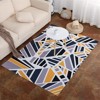 

Nordic Geometric Living Room Bedside Carpet Area Rugs Doormat Prayer Yoga Bath Mat Flannel Kitchen Outdoor Floormat 120x120cm