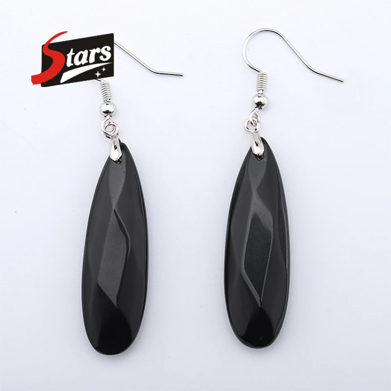 

Singreal Water Drop Black Agat Natural Stone Earrings for Women Reiki Costume Jewelry Long/Drop Vintage Earrings Girl 2019