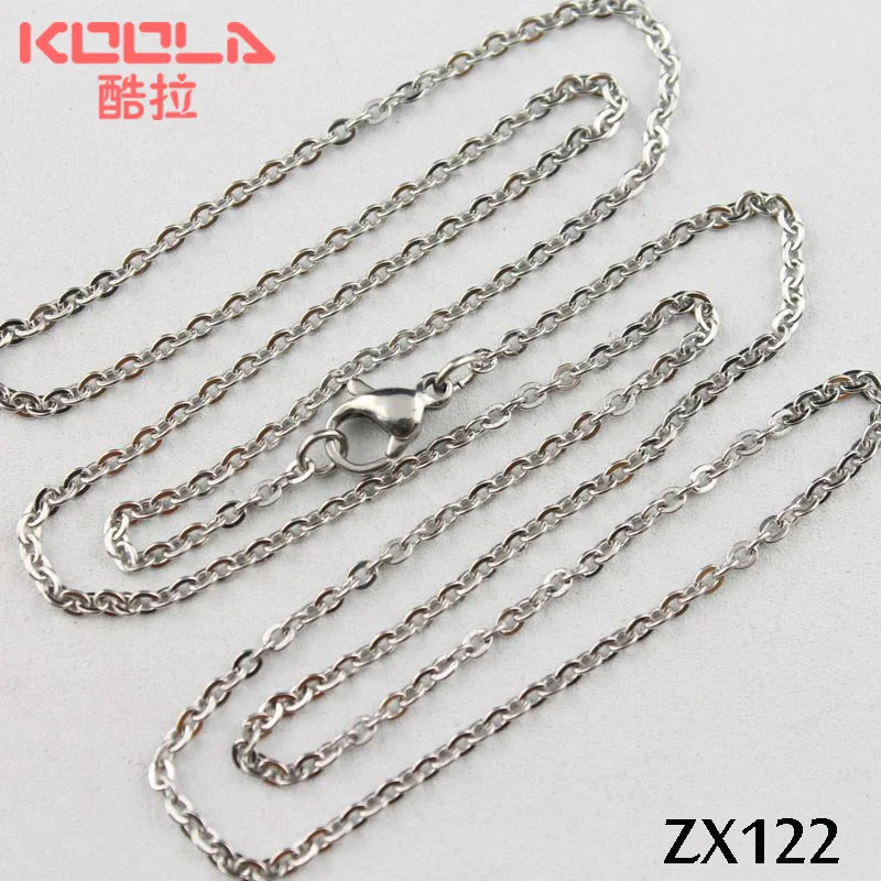 1"-38"-2 мм крест цепи ожерелье из нержавеющей стали Мода сварки цепочка для свитера женские ювелирные изделия 10 шт.-500 шт. ZX122
