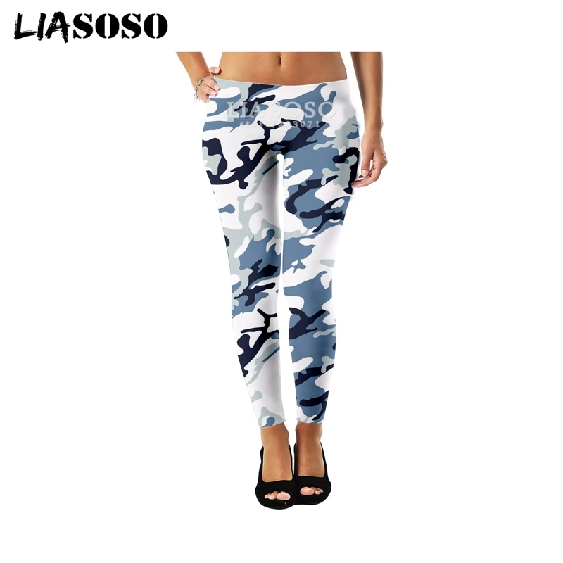LIASOSO новые пикантные Модные женские Суперэластичные Легинсы 3D принт камуфляж ромб забавные Повседневное хип-хоп Фитнес брюки A069 - Цвет: 19
