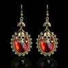 Women Earrings Fashion Punk Retro Bronze Pirate Skull Cross Bones Poison Dangle Flower Rhinestone Hook Drop Earring Lady Vintage 5