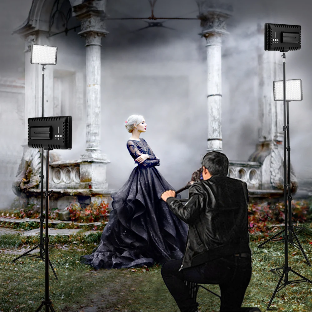 Cheap Price Travor 4 in 1 160 Studio light Dimmable Camera light Panel