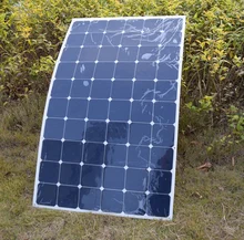 180W semi-flexible solar panel , sun battery with Back side connection box, with MC4, for 12v solar car battery charger