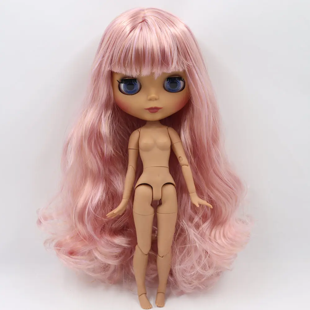 Ледяной обнаженный Blyth Кукла № BL2240/7008 розовый микс фиолетовые волосы черный матовый лицевой шарнир тело 1/6 bjd