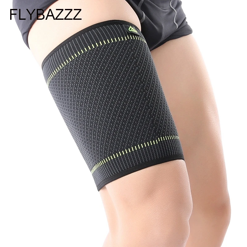 FLYBAZZZ Sport Thigh Guard Protector Pads Support Fitness Legging Knee Support Sports Safety Thighs Legguards Football Ride Leg (2)