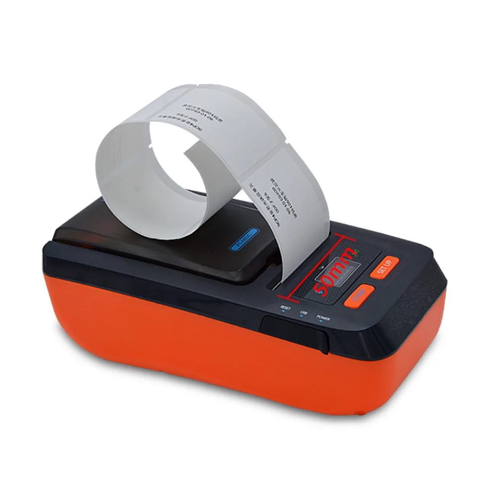 PT-66DC Portable Bluetooth Sticker Label Printer 50mm Mini Thermal Transfer Printers Waterproof Labeling Printing Machine