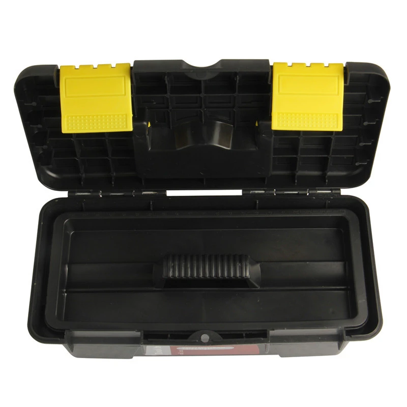 

Storing Box 10"/250mm Two-layer Black Plastic PP Box Portable Fittings Box The Vehicular Multifunction Tool Box