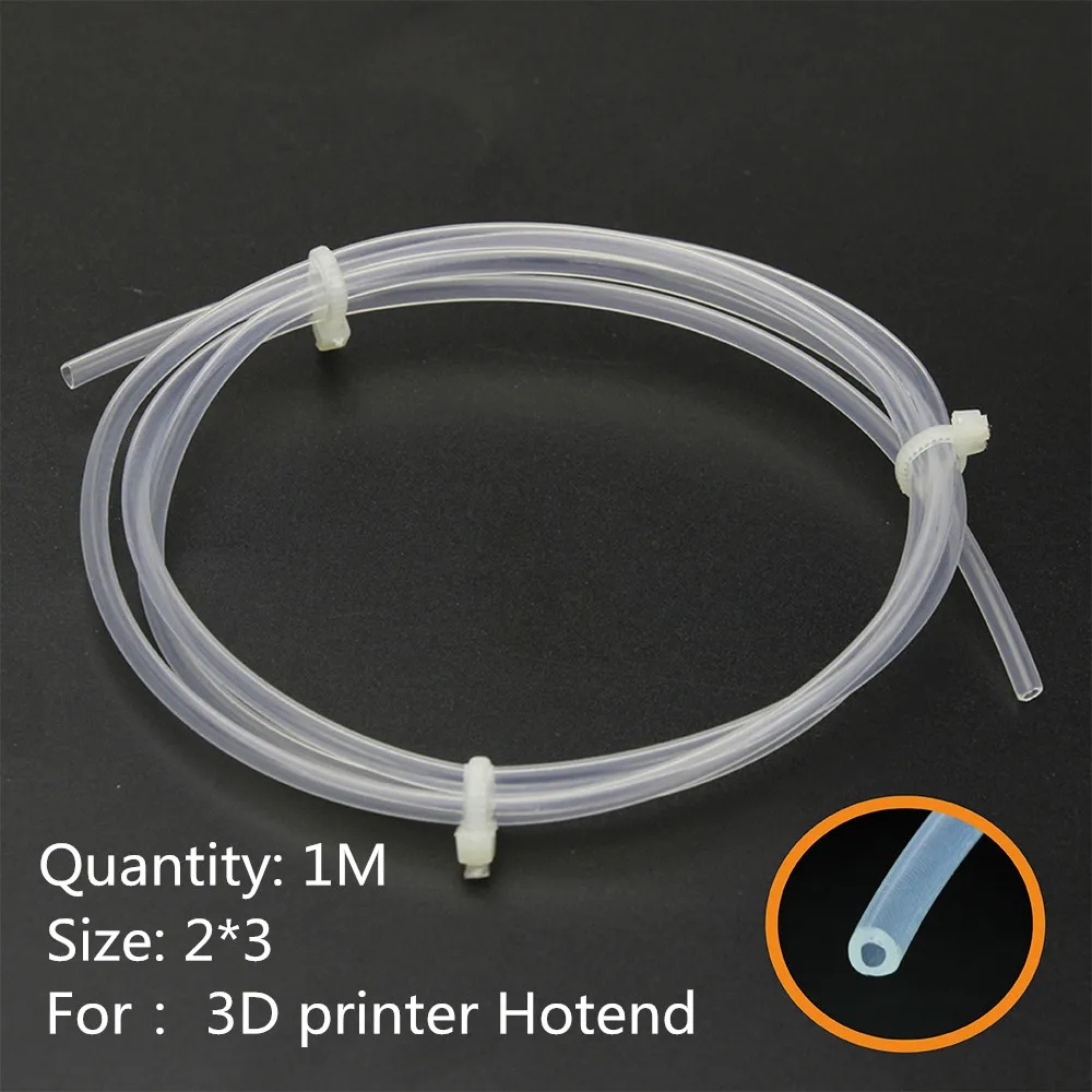 3D طابعات المستوردة 1 M 2*3 مللي متر واضح PFA PTFE أنبوب تفلون الأنابيب ، j-رئيس Hotend RepRap روستوك بودين الطارد ID 2 مللي متر OD 3 مللي متر