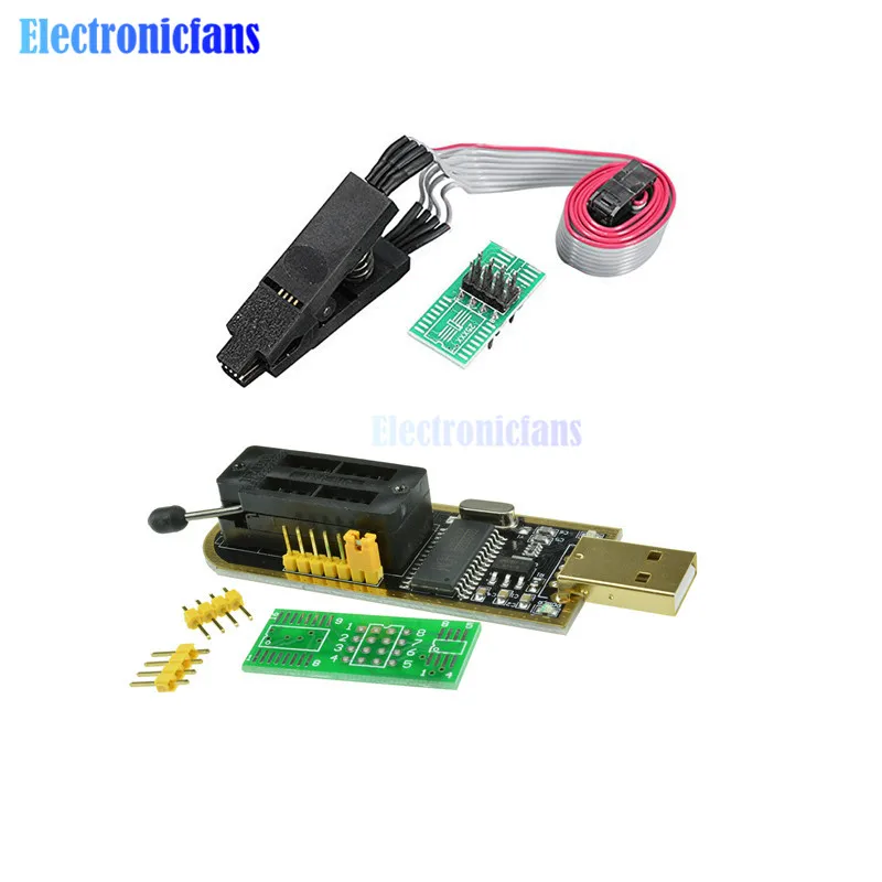 

SOIC8 SOP8 Test Clip For EEPROM 93CXX / 25CXX / 24CXX + CH341A 24 25 Series EEPROM Flash BIOS USB Programmer Module