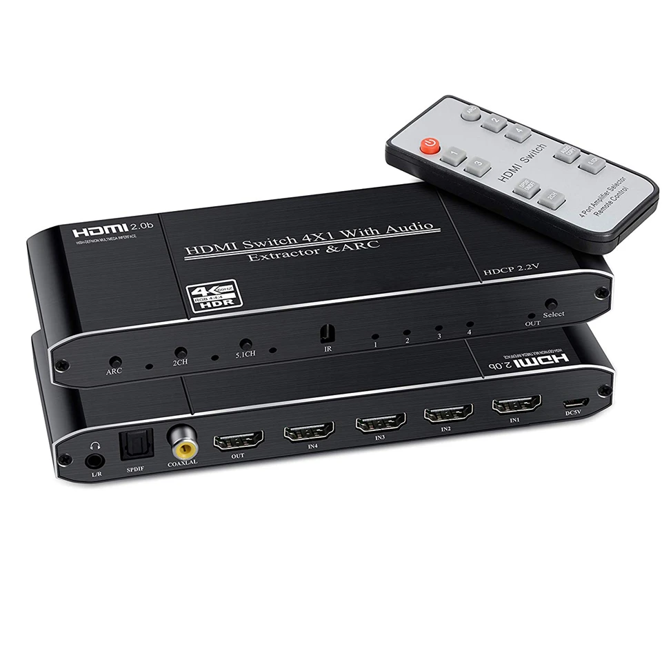 Переключатель HDMI с дистанционным управлением оптический переключатель Toslink и