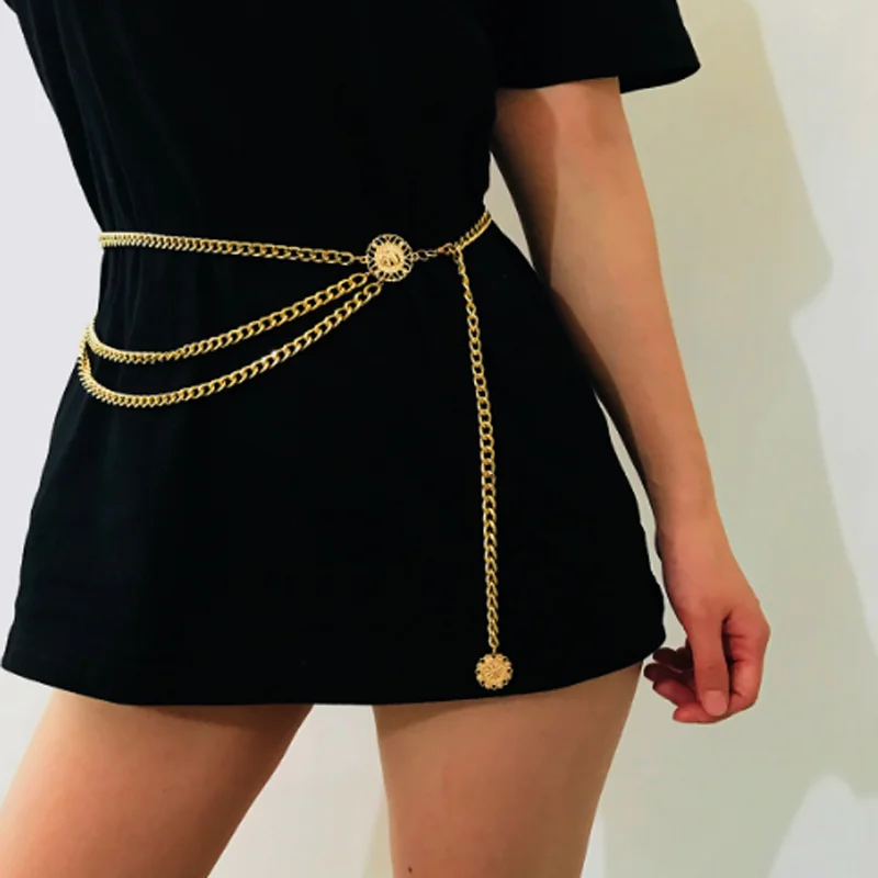 

2019 Fashion Women Bikini Waist Chain Sexy Multilayer Geometric Body Belly Chains Summer Beach Jewelry Accessories