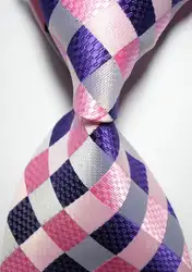 Высокое качество модные классические Для мужчин полоса шелковый галстук жаккард 100% шелк для Для мужчин формальные Бизнес Свадебная