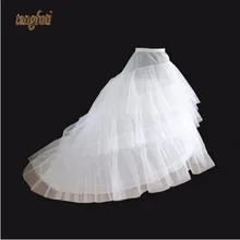 Белая высокая низкая Нижняя юбка для свадебных платьев длинный хвост два кринолин Три слоя Пряжа аксессуары для свадьбы свадебный подъюбник