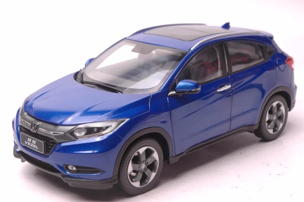 1:18 литая модель для Honda Vezel HR V 2014 синий SUV (Rashes on it) миниатюрный игрушечный