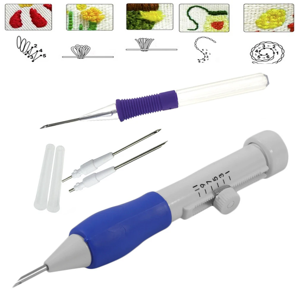 

Magic Embroidery Pen Set Knitting Embroidery Needle Weaving Tool DIY Accessories Punch Needle Pen