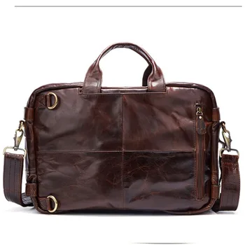 

Famous Brand New Design Men's brown Briefcase Satchel handBags For Men Business Fashion office Messenger Bag 14' Laptop Bag male