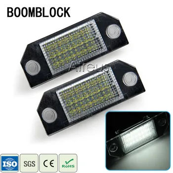 

2pcs For Ford Focus 2 mk2 C-Max 2004-2010 Car LED License Plate Lights 12V No error White SMD LED Number Plate Lamp Bulb Kit