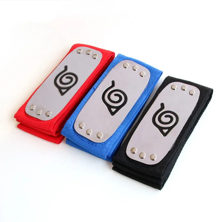 

95cm Naruto headband leaf village cosplay 1:1 toys New Anime Naruto Kakashi Itachi akatsuki madara headband black blue red