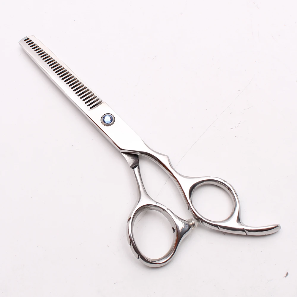 

5.5" 16cm Customized Logo JP 440C Hairdressing Scissors Thinning Shears Double Side Teeth 15% Thinning Rate Hair Scissors C2001