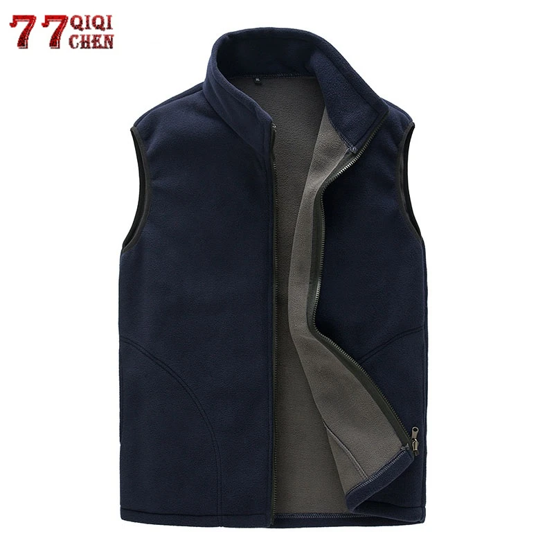 

Polar Fleece Casual Vest Men Winter Warm Thick Sleeveless Jacket Spring Autumn Men's Windproof Waistcoat Thermal Soft Male Vests