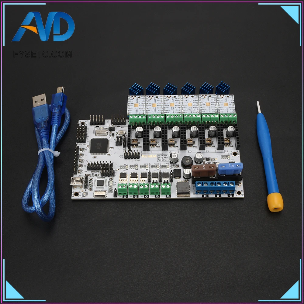 

Rumba Plus 3D Printer Motherboard Upgrade Rumba+ Control Board MPU RUMBA Optimized Version With 6pcs TMC2208 Stepper Driver