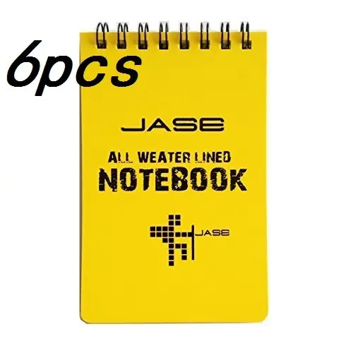 Set of 6 Yellow Waterproof/All Weather/Shower/Aqua Notes/Notepad/Notebook | Канцтовары для офиса и дома