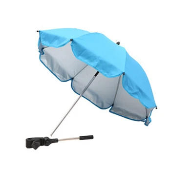 

Flexible Arm Clip Parasol Detachable Canopy Practical Sun Shade Baby Stroller Umbrella Wheelchair Steel Structure Pushchair