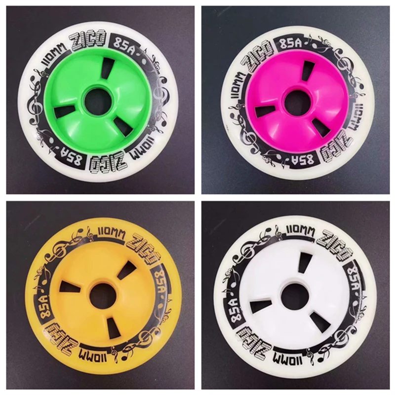 8 pieces 90mm 100mm 110mm Inline Speed Skates Wheel 608 bearing 24mm