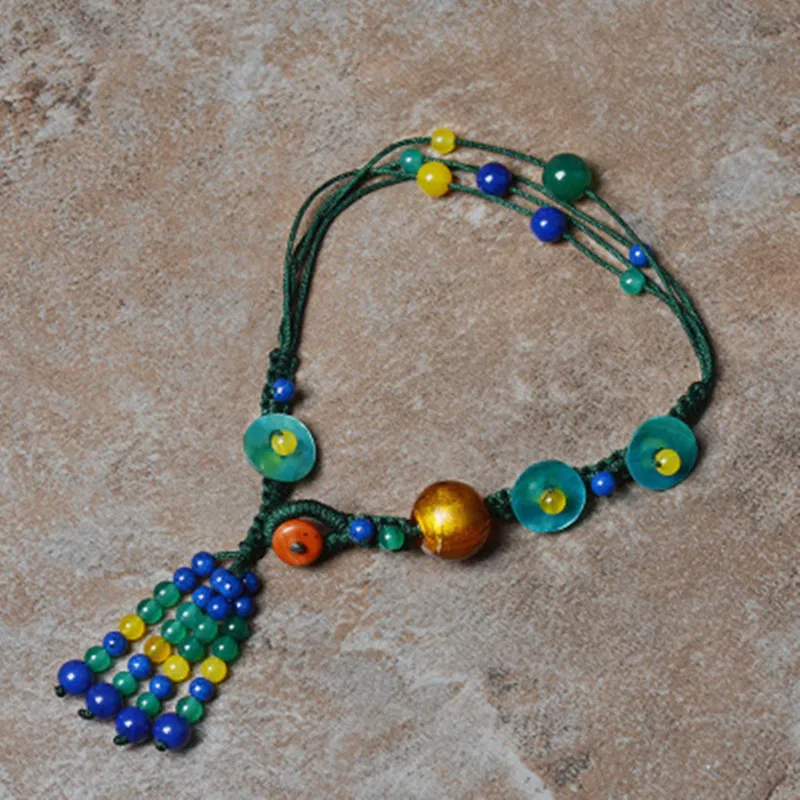 

Wuduo Chinese Homemade Handmade Ethnic Jewelry Ethnic Wear Women Jewellery Chain Rope Anklet Shell Bracelet Anklets For Women