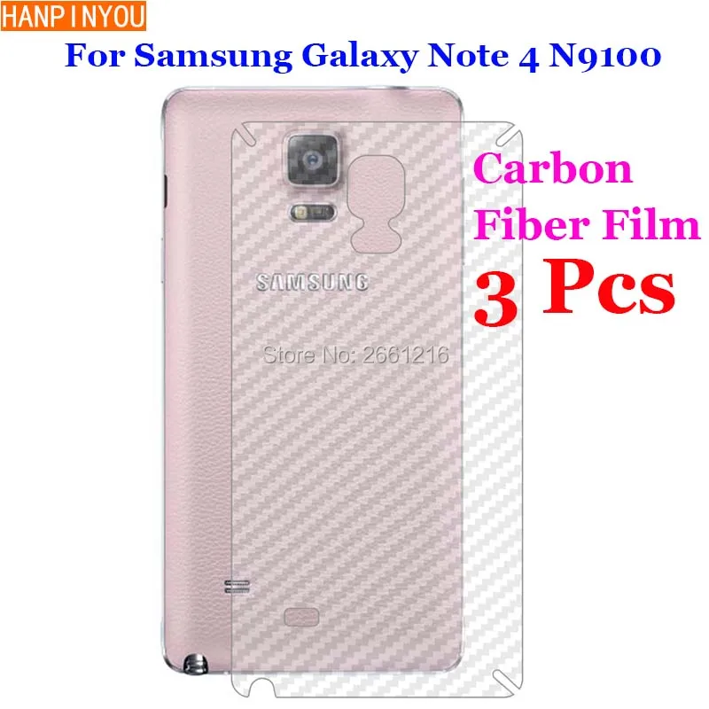 3 шт./лот для Samsung Galaxy Note 4 IV N9100 5 7 дюйма 3D противоскользящая задняя пленка из