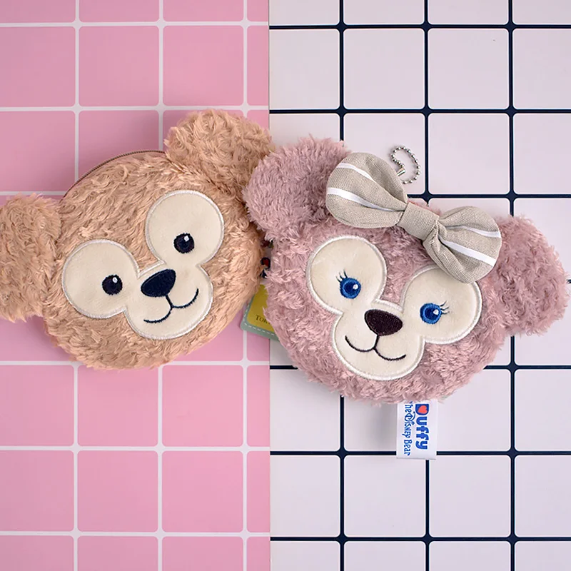 

IVYYE 1PCS Duffy Bear Anime Plush Coin Purse Cartoon Soft Change Purses Coins Pouch Money Wallet Card Key Bags Kids Gift