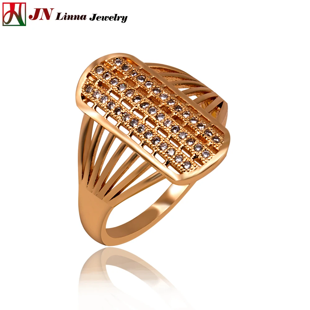 JN Beautiful ladies rings high High quality copper jewelry zircon rings European and American