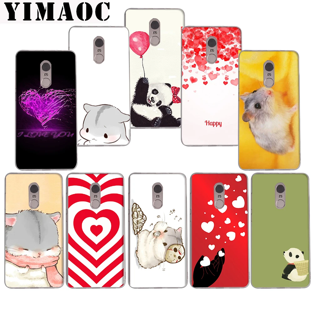 

YIMAOC 237z Panda Hamster Cute Soft Case for Xiaomi Mi a1 a2 f1 6 8 lite se mix 2s Redmi 5 6 6a S2 Plus 5A Note 5 6 Pro 4 X