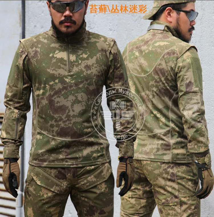 CHIEFS Markings Camouflage Long Sleeve T-Shirt Men Tops Tactical Hunting Clothes Military Hiking Airsoft Wargame Soprtswear Gear | Спорт и